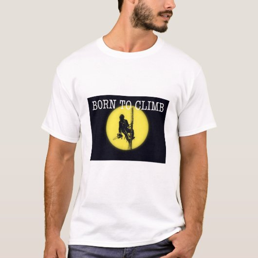 Geboren om Arborist Tree Surgeon kettingzaag cadea T-shirt (Voorkant)