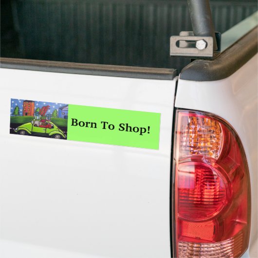 Geboren om autocadeaus te kopen bumpersticker (Op Truck)