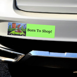 Geboren om autocadeaus te kopen bumpersticker