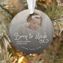 Geboren om Baby Foto Geboorte Stats Kerstmis te sl