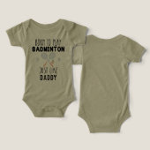 Geboren om badminton te spelen, net als papa (Ontwerp Voorkant & Achterkant)