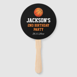 Geboren om bal basketbal thema kinderen verjaardag handwaaier