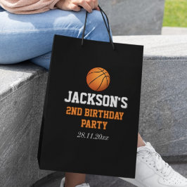 Geboren om bal basketbal thema kinderen verjaardag medium cadeauzakje