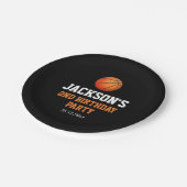 Geboren om bal basketbal thema verjaardag papieren bordje (Gekanteld)