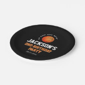 Geboren om bal basketbal thema verjaardag papieren bordje (Gekanteld)