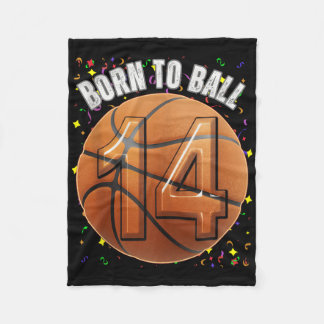 Geboren om basketbal 14e verjaardag Teen Girls Boy Fleece Deken