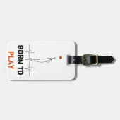 Geboren om basketbal te spelen bagagelabel (Voorkant horizontaal)