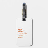 Geboren om basketbal te spelen bagagelabel (Achterkant verticaal)