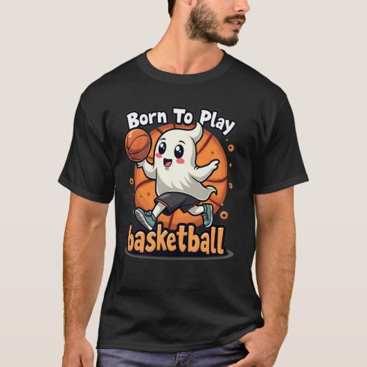 Geboren om basketbal te spelen Halloween Kawaii Gh T-shirt (Voorkant)