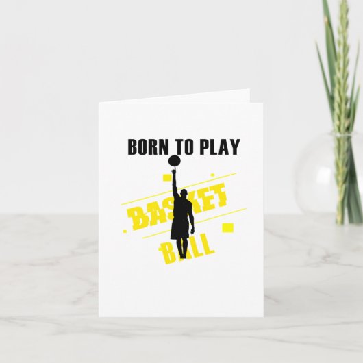 Geboren om basketbal te spelen kaart (Voorkant)
