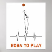 Geboren om basketbal te spelen poster (Voorkant)