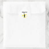 Geboren om basketbal te spelen ronde sticker (Tas)