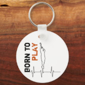 Geboren om basketbal te spelen sleutelhanger (Voorkant)