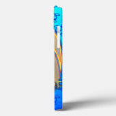 Geboren om Blauwe Tiki te surf Case-Mate iPhone Case (Achterkant / Links)