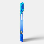 Geboren om Blauwe Tiki te surf Case-Mate iPhone Case (Achterkant / Rechts)