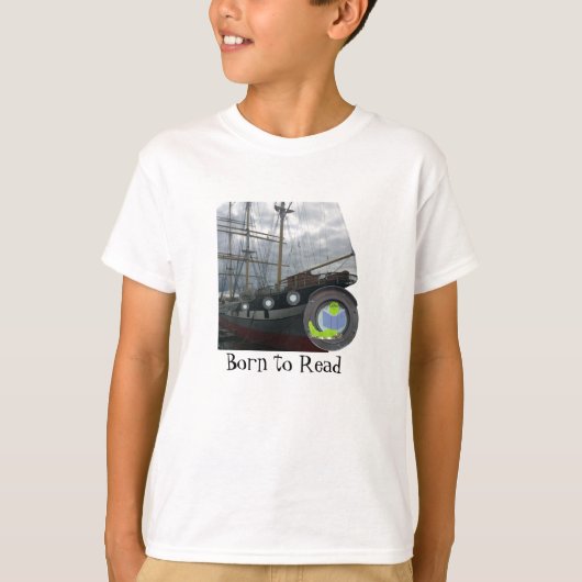 Geboren om Boekenwurm T-shirt te Lezen (Voorkant)