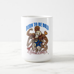Geboren om Brutaal te Zijn Geen Excuses Alleen Gew Koffiemok