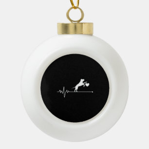 Geboren om Chihuahua-motorfiets kunstprint te rijd Keramische Bal Ornament