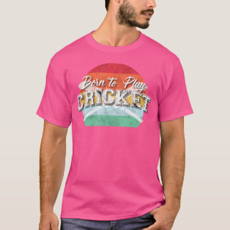 Geboren om cricket te spelen voor trotse cricketsp t-shirt