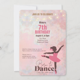 Geboren om Dance Meisjes Verjaardagsfeestuitnodigi Kaart