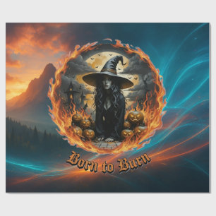 Geboren om Dark Witch Wrapping Paper te verbranden Cadeaupapier