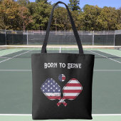 Geboren om de Amerikaanse vlag te dienen Picklebal Tote Bag