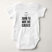 Geboren om de hoesjes typografie met zwarte tekst romper (Achterkant)