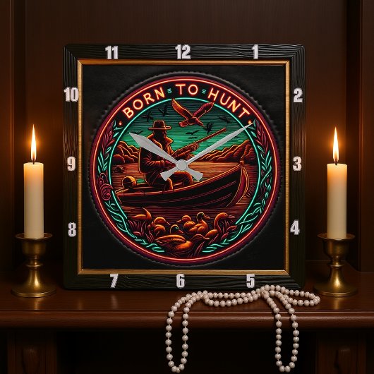 Geboren om de oproep van de jager te jagen vierkante klok