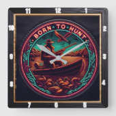 Geboren om de oproep van de jager te jagen vierkante klok (Voorkant)