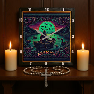 Geboren om de sereniteit van Hunter te jagen Vierkante Klok