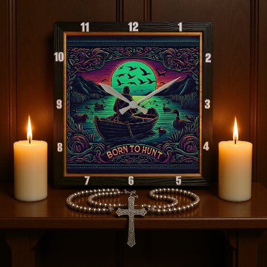 Geboren om de sereniteit van Hunter te jagen Vierkante Klok