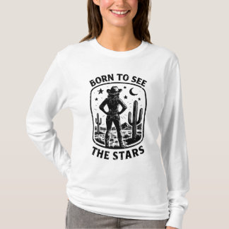 Geboren om de sterren te zien t-shirt
