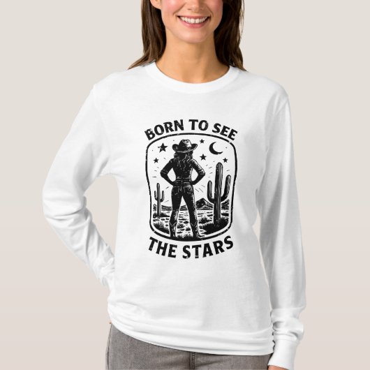 Geboren om de sterren te zien t-shirt (Voorkant)