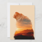 Geboren om de verjaardag van de Afrikaanse leeuw t Kaart (Achterkant)