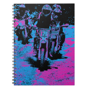 "Geboren om" de vuil-Fiets van de Motocross de Notitieboek