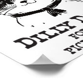 Geboren om Dilly Dally Funny Cowboy Cat Y2K Meme Poster (Hoek)