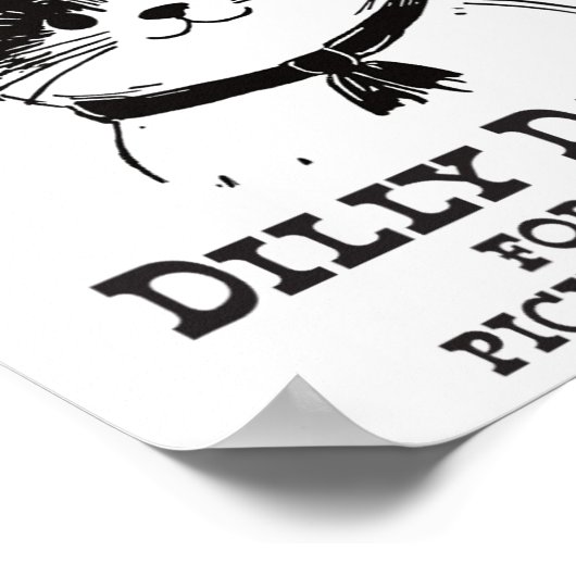 Geboren om Dilly Dally Funny Cowboy Cat Y2K Meme Poster (Hoek)