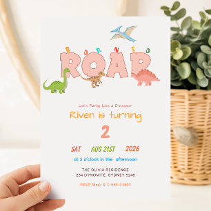 Geboren om Dinosaur Cartoon Baby te Brullen 2e Ver Kaart
