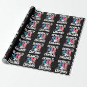 Geboren om drums te spelen cadeaupapier (Uitgerold)