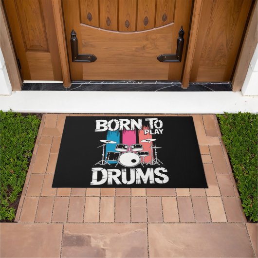 Geboren om drums te spelen deurmat (Buiten)