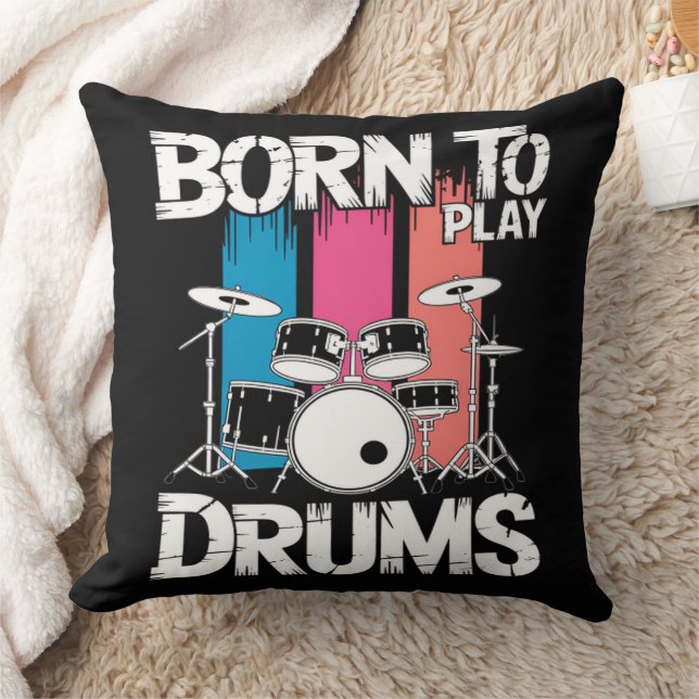 Geboren om drums te spelen kussen (Deken)