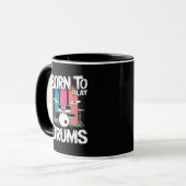 Geboren om drums te spelen mok (Voorkant links)