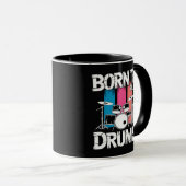 Geboren om drums te spelen mok (Voorkant rechts)