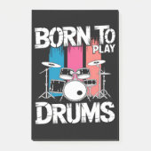 Geboren om drums te spelen post-it® notes (Voorkant)