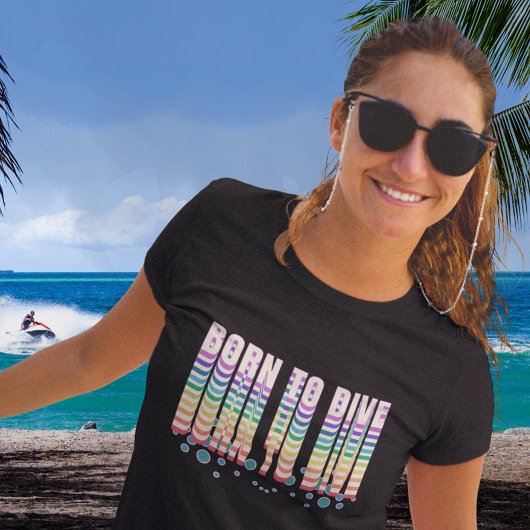 Geboren om duiken-duiken t-shirt