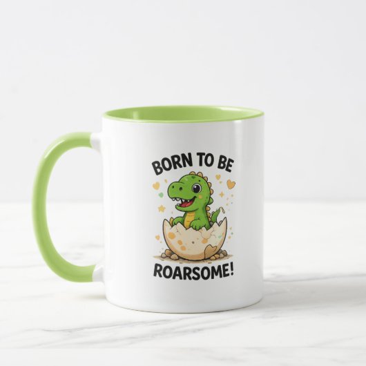 Geboren om een Brullende Dinosaurus Mok te zijn (Links)