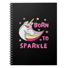Geboren om een Eenhoorn Magische Glitter te zijn Notitieboek