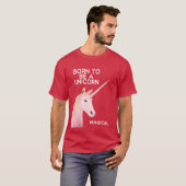 Geboren om een eenhoorn standbeeld hoofd & magisch t-shirt (Voorkant volledig)