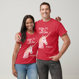 Geboren om een eenhoorn standbeeld hoofd & magisch t-shirt