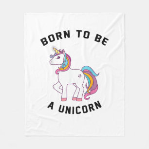 Geboren om een eenhoorn T-shirt te zijn_ Vintage S Fleece Deken
